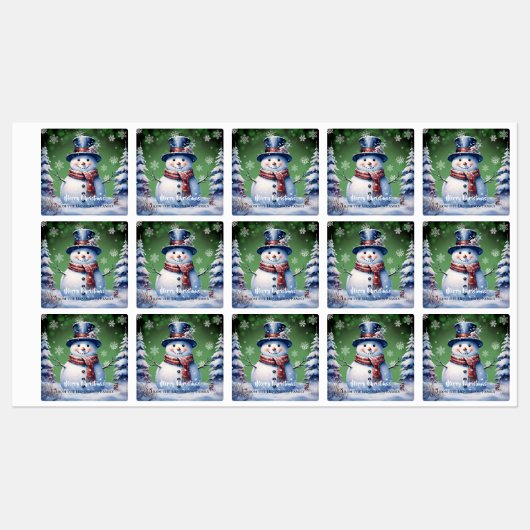 Winter Forest Snowman Kerstbakken | Green Labels (Vel)