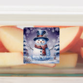 Winter Forest Snowman Kerstbakken | Paars Labels (Aangebracht)