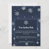 Winter Forest Snowman Kerstfeest | Blauw Kaart (Achterkant)