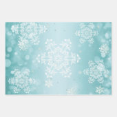 Winter Forest Snowman Kerstmis | Blauwgroen Inpakpapier Vel (Voorkant 2)
