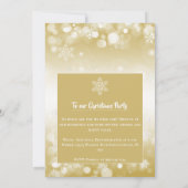 Winter Forest Snowman Kerstmis | goudfeest Kaart (Achterkant)