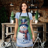 Winter Forest Snowman Kerstmis | Green Schort