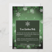 Winter Forest Snowman Kerstmis | groene partij Kaart (Achterkant)