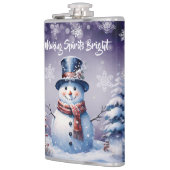 Winter Forest Snowman Kerstmis | Paars Heupfles (Links)