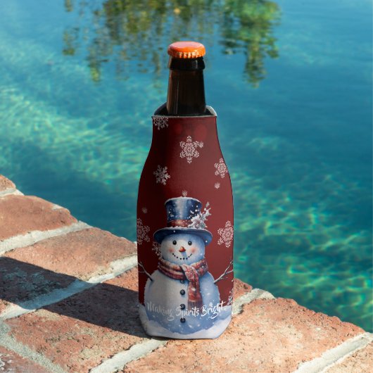 Winter Forest Snowman Kerstmis | Red Flesjeskoeler (Insitu Zwembad)