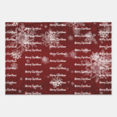 Winter Forest Snowman Kerstmis | Red Inpakpapier Vel (Voorkant 3)