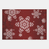 Winter Forest Snowman Kerstmis | Red Inpakpapier Vel (Voorkant 2)