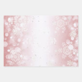 Winter Forest Snowman Kerstmis | Roze Inpakpapier Vel (Voorkant 2)