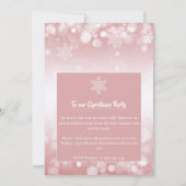 Winter Forest Snowman Kerstmis | Roze partij Kaart (Achterkant)