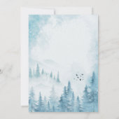 Winter Forest, String Lights Verloving Kaart (Achterkant)