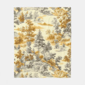 Winter Forest Toile de Jouy Pattern (11) Fleece Deken (Voorkant)