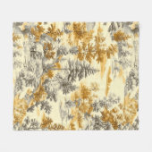 Winter Forest Toile de Jouy Pattern (11) Fleece Deken (Voorkant (Horizontaal))