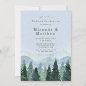 Winter Forest Trees Scenery Wedding Invitations (Voorkant)