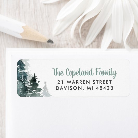 Winter Forest Vakantie retour adres labels (Insitu)