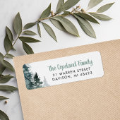 Winter Forest Vakantie retour adres labels