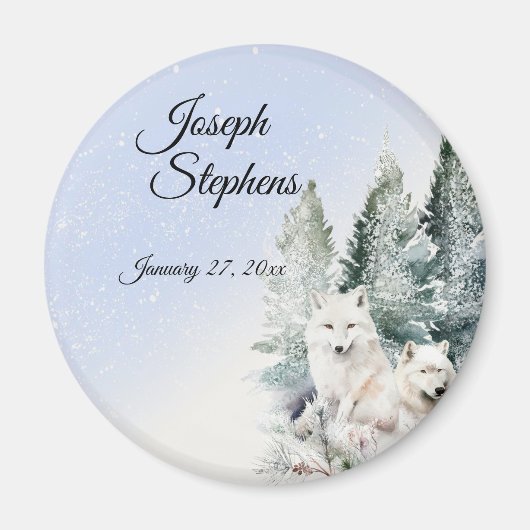 Winter Forest Watercolor Magnet (Voorkant)