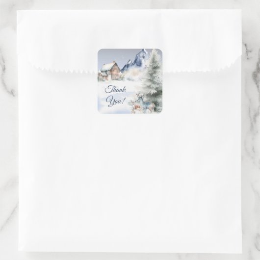 Winter Forest Watercolor Sticker (Tas)