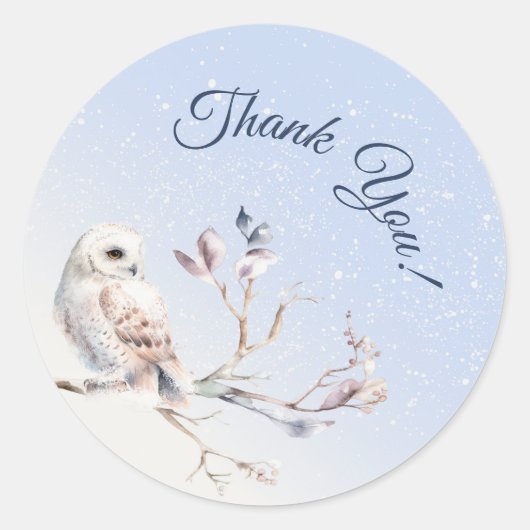 Winter Forest Watercolor Sticker (Voorkant)