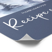 Winter Forest Waterverf Laat je receptkaart achter Poster (Hoek)