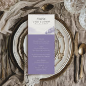 Winter Forest Waterverf Lavender Wedding Menu