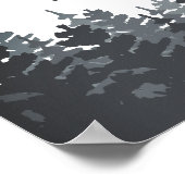 Winter Forest Weddenschap Tabelteken Poster (Hoek)