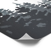 Winter Forest Weddenschap Tabelteken Poster (Hoek)