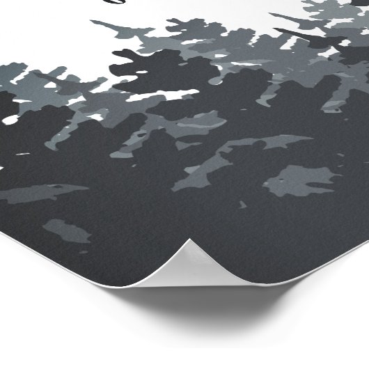 Winter Forest Weddenschap Tabelteken Poster (Hoek)