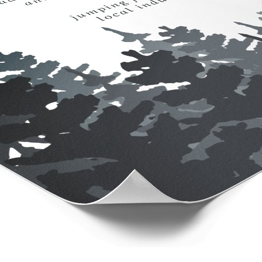 Winter Forest Wedding Bar Sign Poster (Hoek)