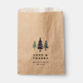 Winter Forest Wedding Dank je Bedankzakje (Voorkant)