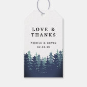 Winter Forest Wedding Dank je Cadeaulabel (Voorkant)