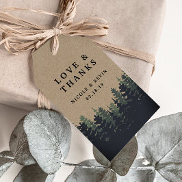Winter Forest Wedding Dank je Cadeaulabel