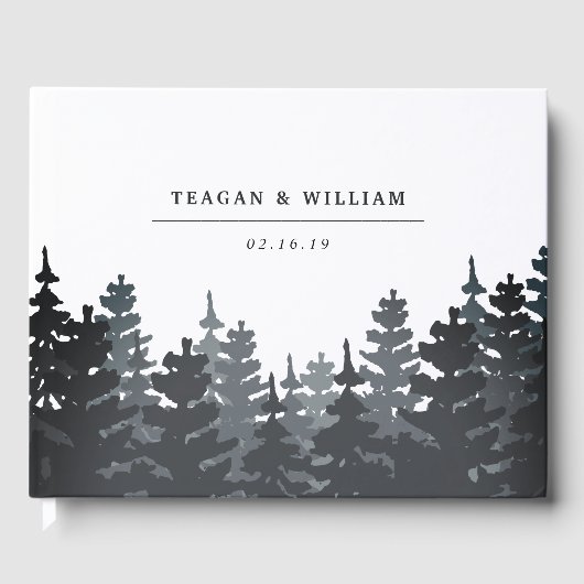Winter Forest Wedding Gastenboek (Voorkant)