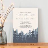 Winter Forest Wedding Invitation Kaart