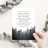 Winter Forest Wedding Invitation Kaart