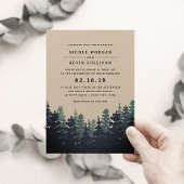 Winter Forest Wedding Invitation Kaart