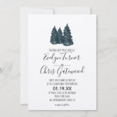 Winter Forest Wedding Invitation Kaart (Voorkant)