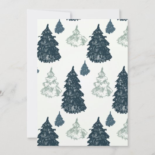Winter Forest Wedding Invitation Kaart