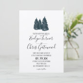 Winter Forest Wedding Invitation Kaart (Staand voorkant)