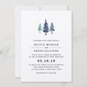 Winter Forest Wedding Invitation Kaart (Voorkant)