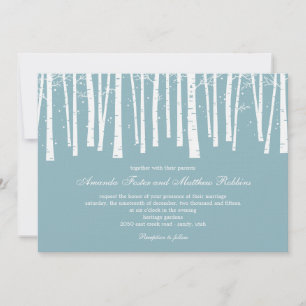 Winter Forest Wedding Invitations Kaart