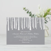 Winter Forest Wedding Invitations Kaart (Staand voorkant)