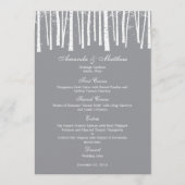 Winter Forest Wedding Menu Card (Voorkant)