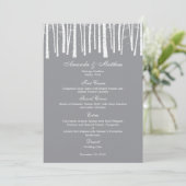 Winter Forest Wedding Menu Card (Staand voorkant)