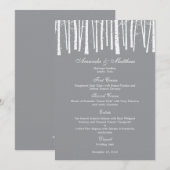 Winter Forest Wedding Menu Card (Voorkant / Achterkant)