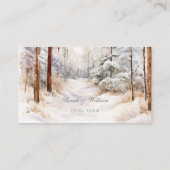 Winter Forest Wedding Place Card Plaatskaartje (Achterkant)