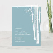 Winter Forest Wedding Program Kaart (Voorkant)
