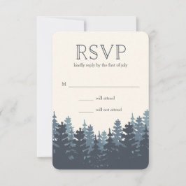 Winter Forest Wedding RSVP Kaartje