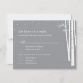Winter Forest Wedding RSVP/Response Kaart (Voorkant)