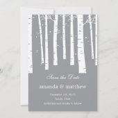 Winter Forest Wedding Save the Date Cards (Voorkant)