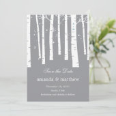 Winter Forest Wedding Save the Date Cards (Staand voorkant)